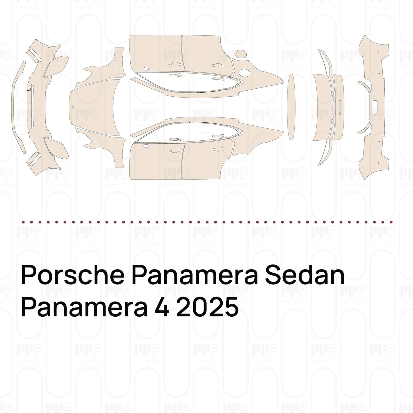 Voorgesneden PPF Porsche Panamera Sedan Panamera 4 2025