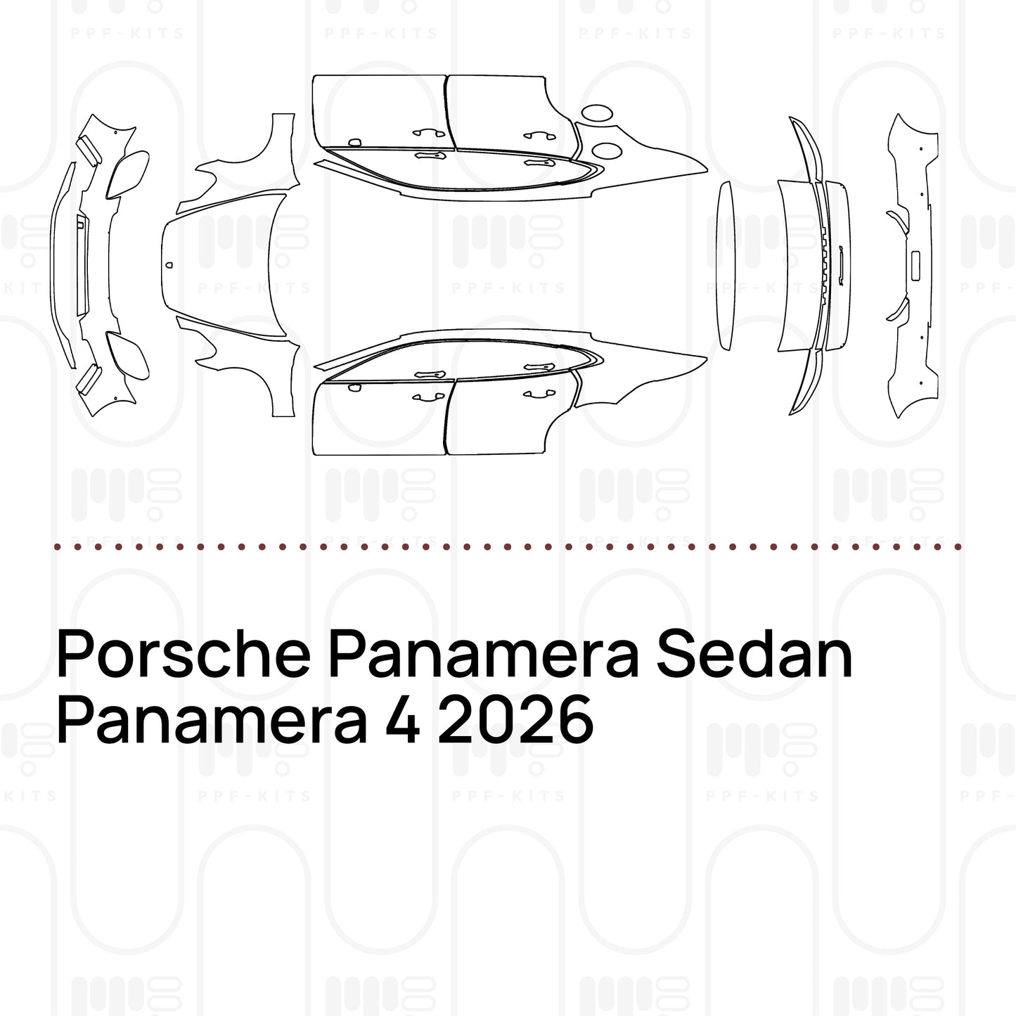 Voorgesneden PPF Porsche Panamera Sedan Panamera 4 2026