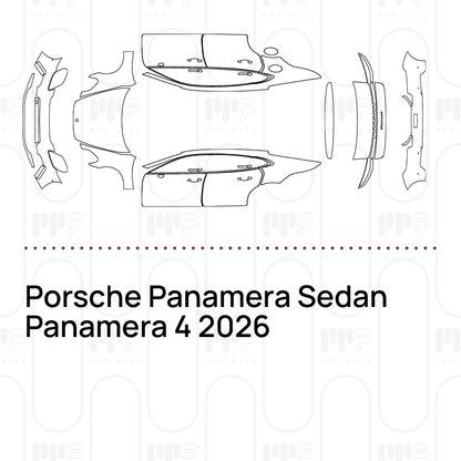 Voorgesneden PPF Porsche Panamera Sedan Panamera 4 2026