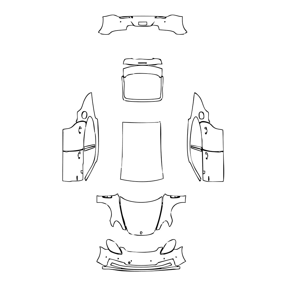 Pre-Cut PPF Porsche Panamera Sedan Panamera 4 E-Hybrid 2021 - PPF-Kits
