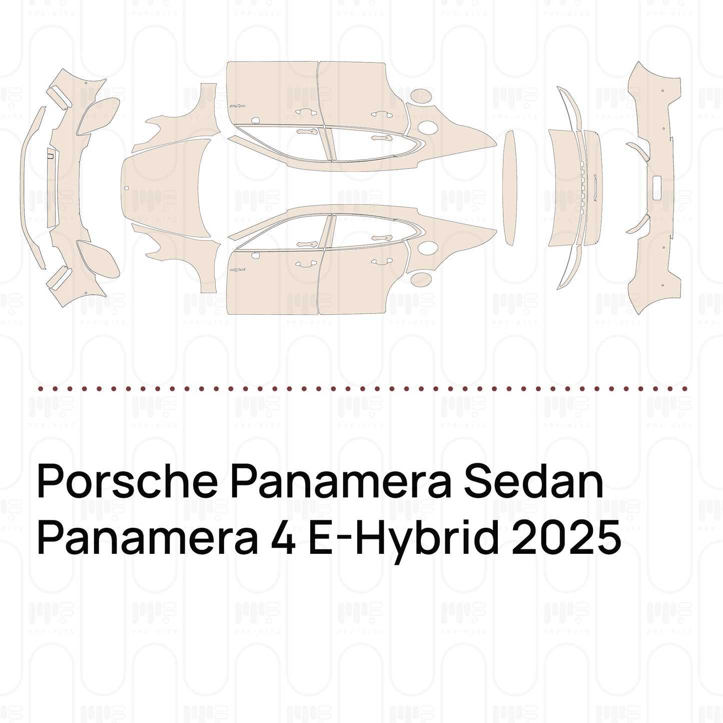Voorgesneden PPF Porsche Panamera Sedan Panamera 4 E-Hybrid 2025