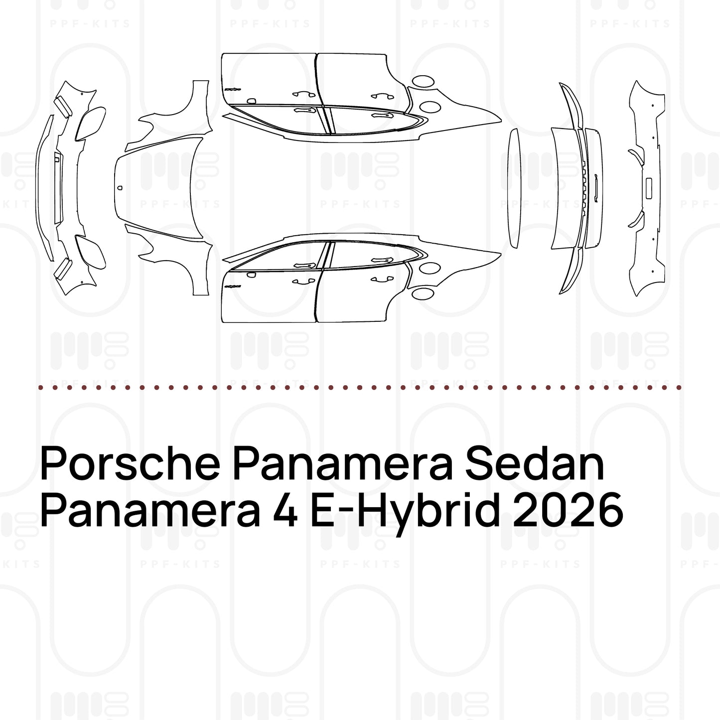 Voorgesneden PPF Porsche Panamera Sedan Panamera 4 E-Hybrid 2026