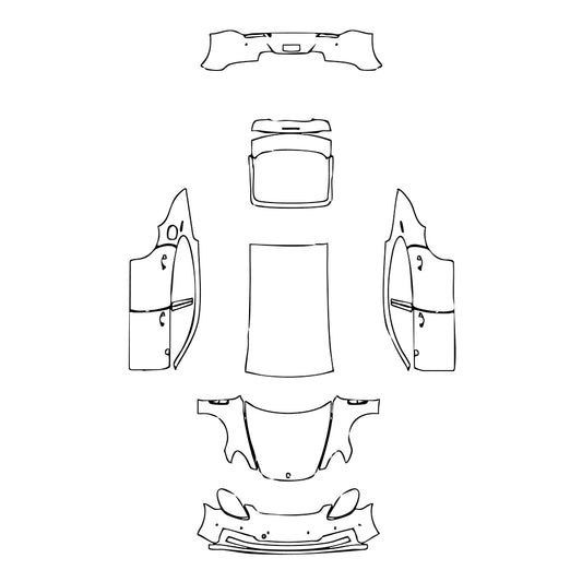 Pre-Cut PPF Porsche Panamera Sedan Panamera 4 Executive 2023 - PPF-Kits