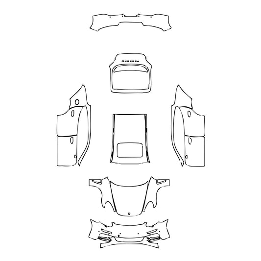 Pre-Cut PPF Porsche Panamera Sedan Panamera S 2014 - PPF-Kits