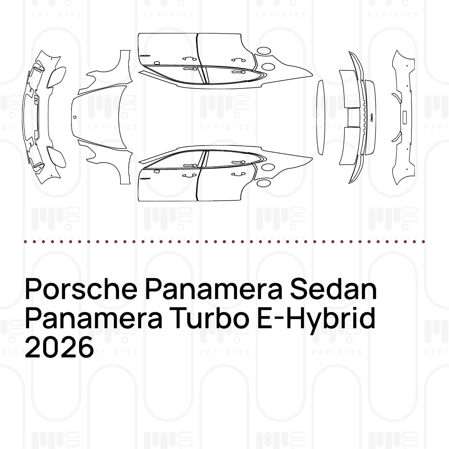 Voorgesneden PPF Porsche Panamera Sedan Panamera Turbo E-Hybrid 2026