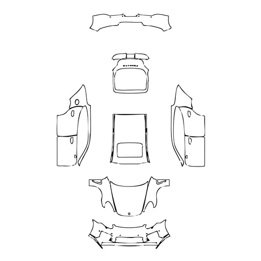 Pre-Cut PPF Porsche Panamera Sedan Panamera Turbo S 2014 - PPF-Kits