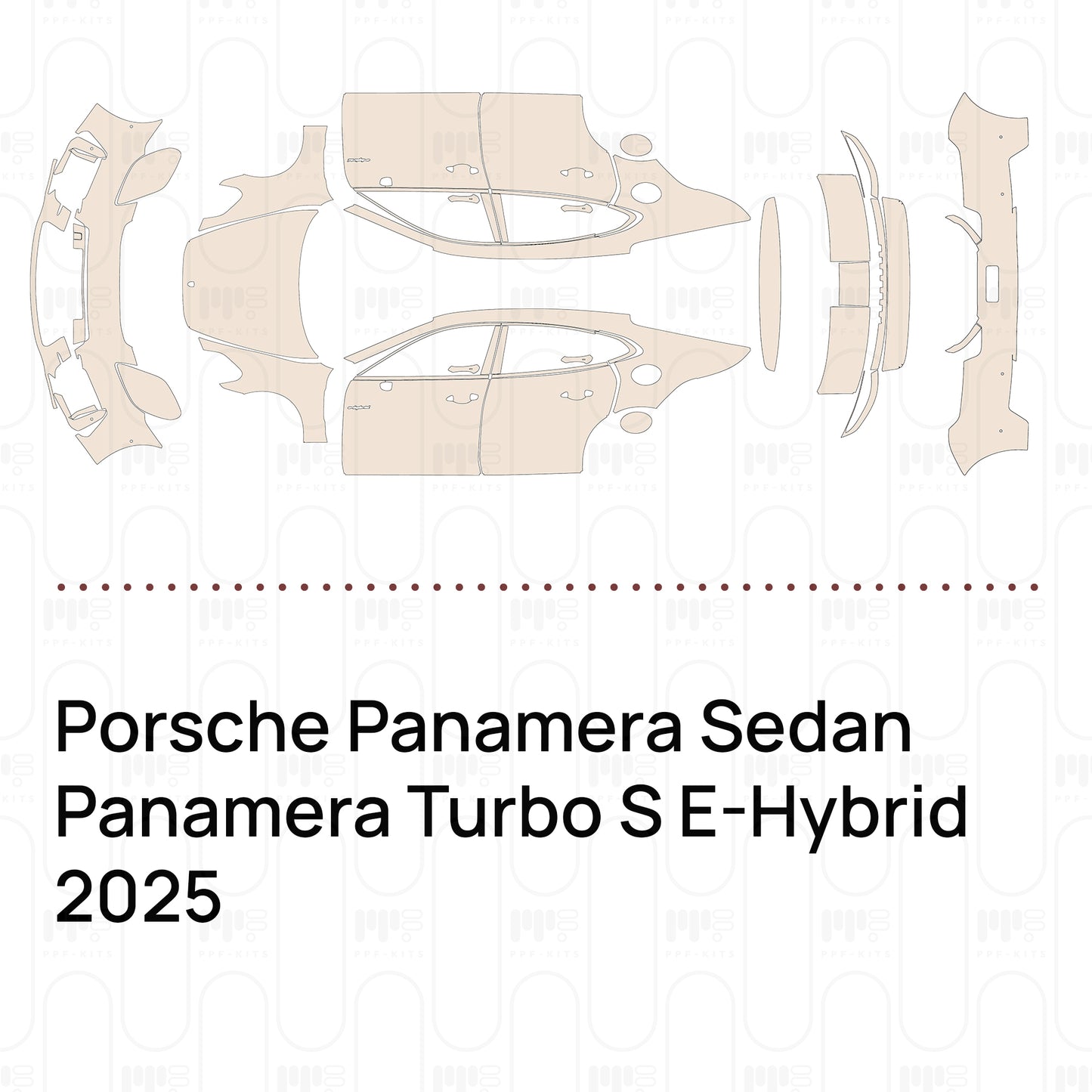 Voorgesneden PPF Porsche Panamera Sedan Panamera Turbo S E-Hybrid 2025