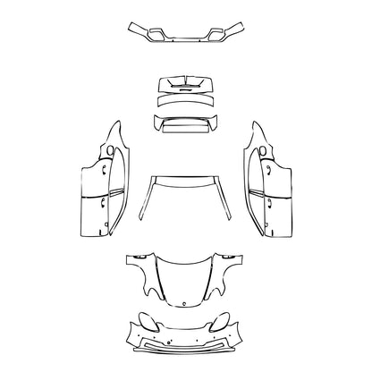Pre-Cut PPF Porsche Panamera Sport Turismo Panamera 4 E-Hybrid Sport Turismo 2021 - PPF-Kits