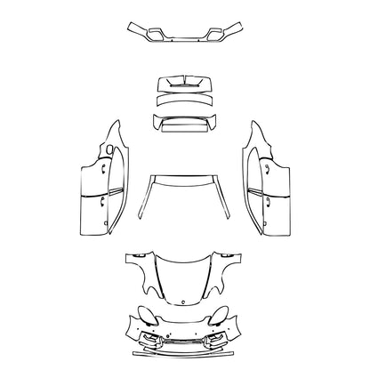 Pre-Cut PPF Porsche Panamera Sport Turismo Panamera GTS Sport Turismo 2021 - PPF-Kits