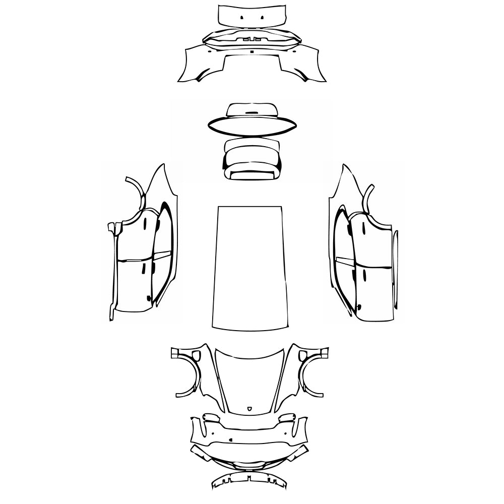 Pre-Cut PPF Porsche Taycan Cross Turismo Taycan 4S Cross Turismo 2021 - PPF-Kits