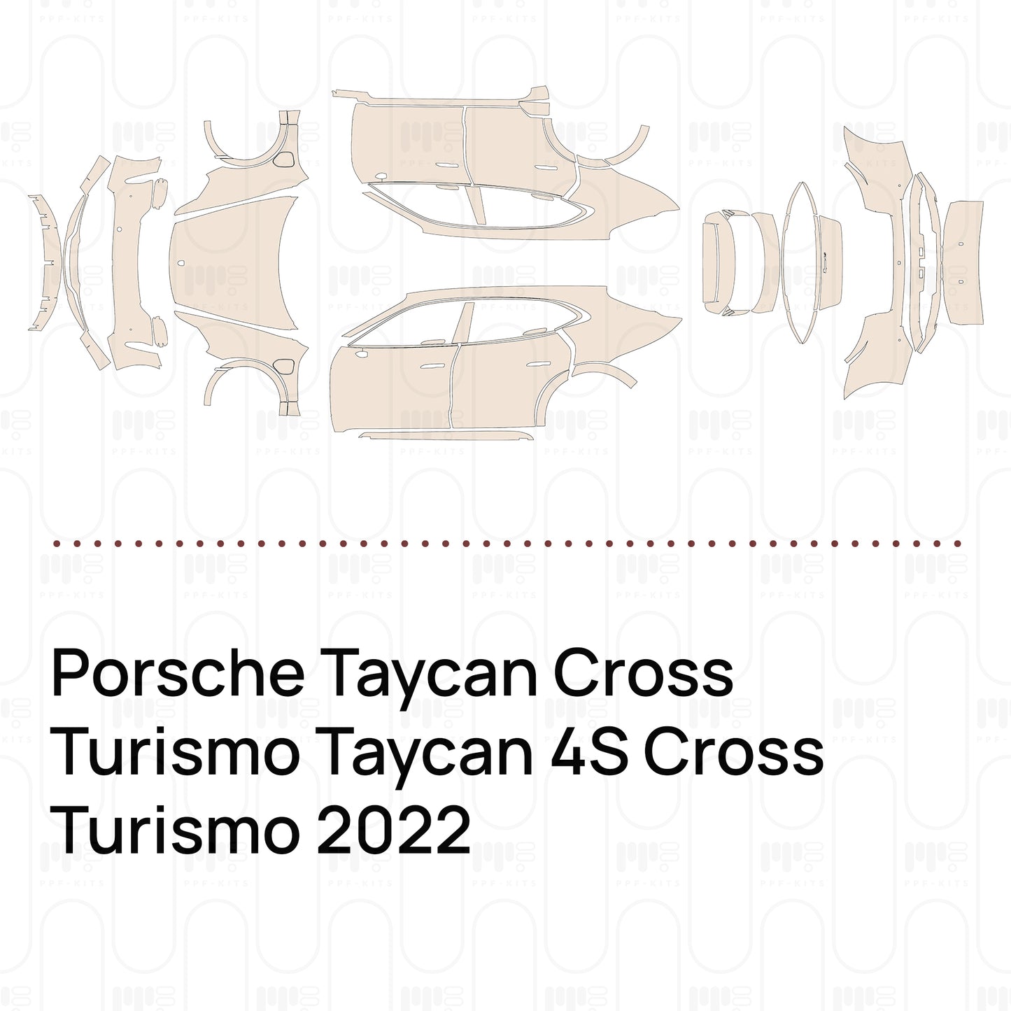 Voorgesneden PPF Porsche Taycan Cross Turismo Taycan 4S Cross Turismo 2022