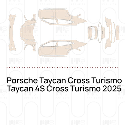 Voorgesneden PPF Porsche Taycan Cross Turismo Taycan 4S Cross Turismo 2025