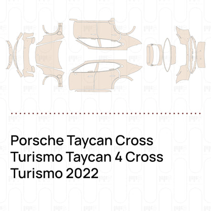 Voorgesneden PPF Porsche Taycan Cross Turismo Taycan 4 Cross Turismo 2022