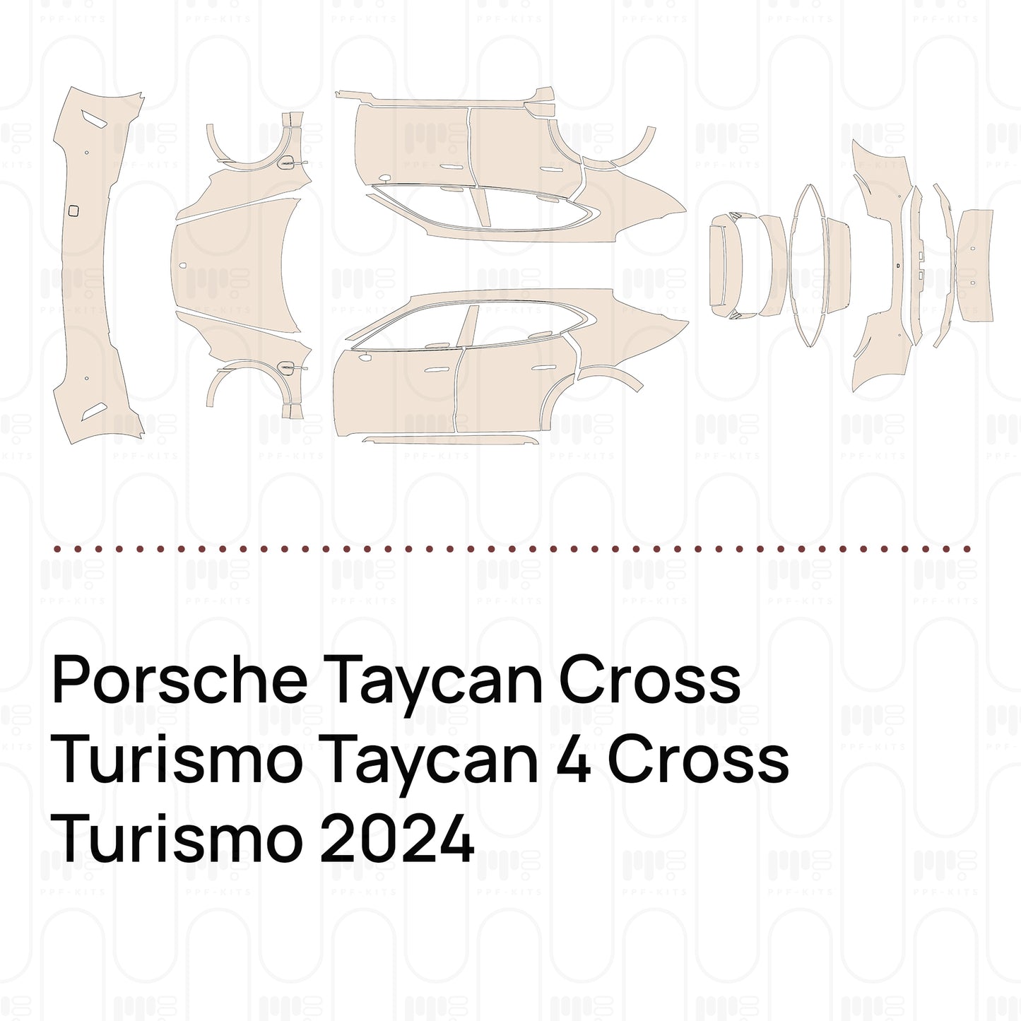 Voorgesneden PPF Porsche Taycan Cross Turismo Taycan 4 Cross Turismo 2024