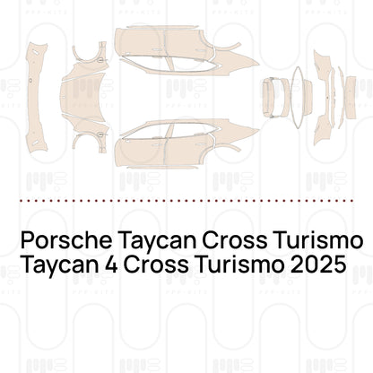 Voorgesneden PPF Porsche Taycan Cross Turismo Taycan 4 Cross Turismo 2025