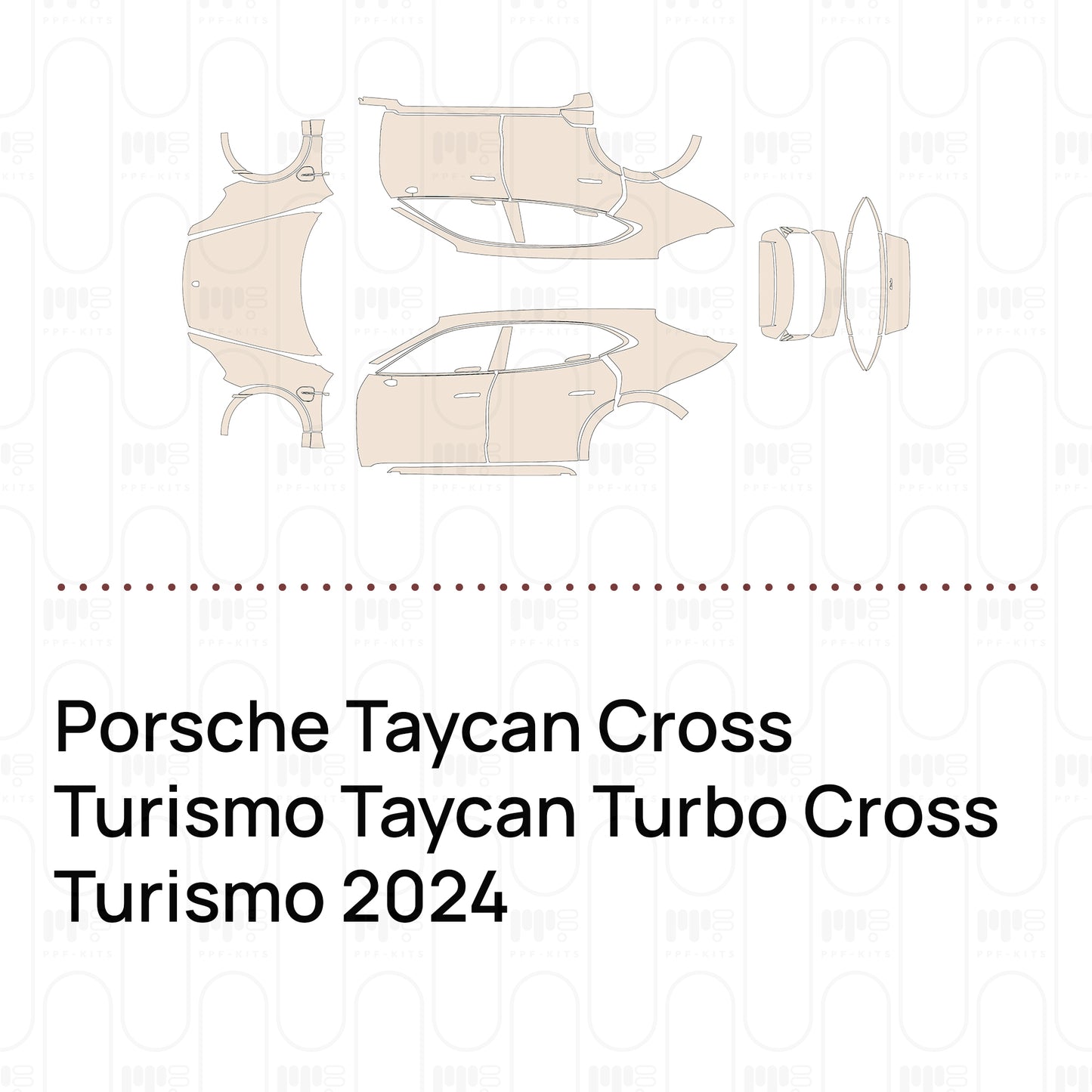 Voorgesneden PPF Porsche Taycan Cross Turismo Taycan Turbo Cross Turismo 2024