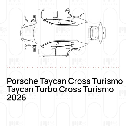 Voorgesneden PPF Porsche Taycan Cross Turismo Taycan Turbo Cross Turismo 2026