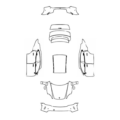 Pre-Cut PPF Porsche Taycan Sedan Taycan 2025 - PPF-Kits