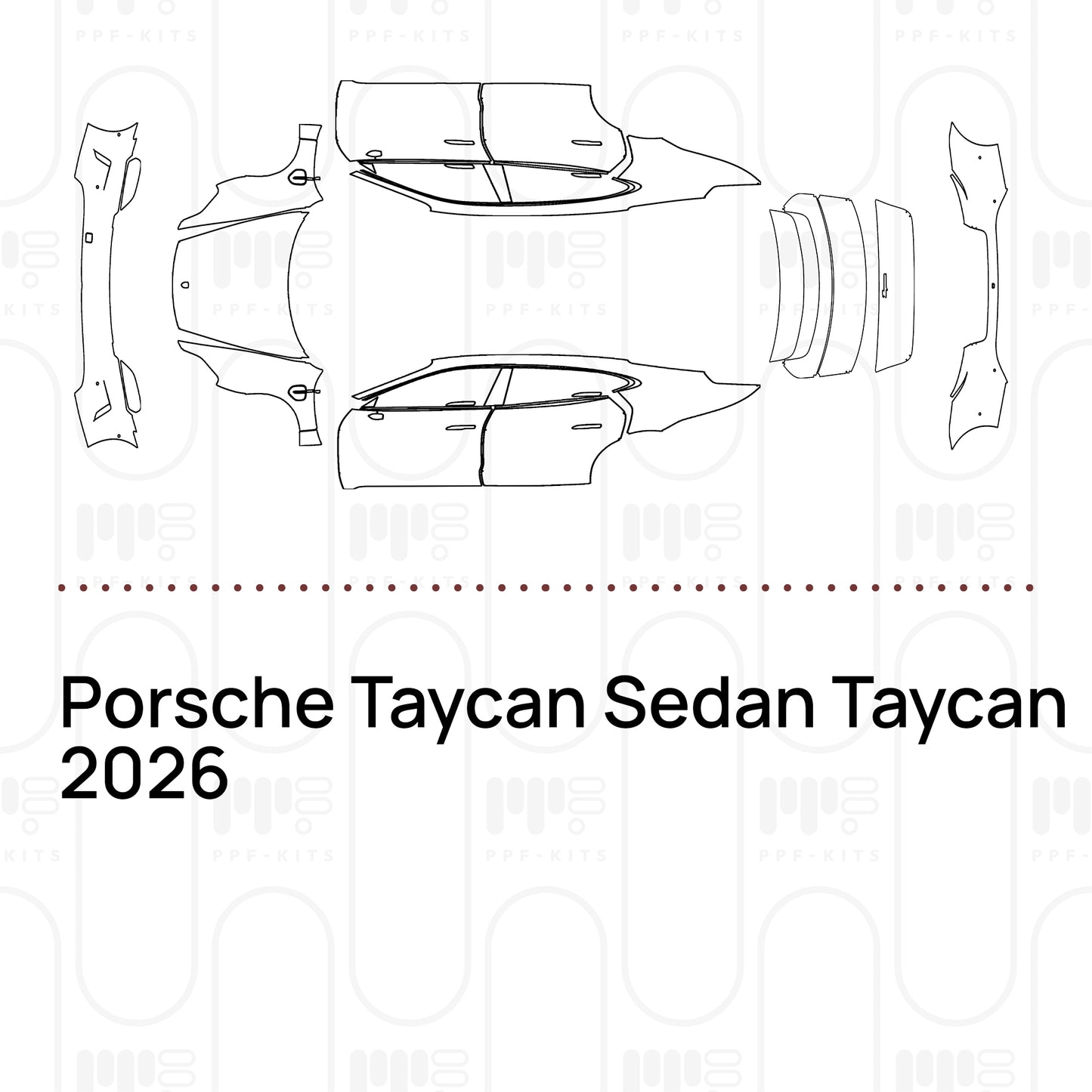 Voorgesneden PPF Porsche Taycan Sedan Taycan 2026