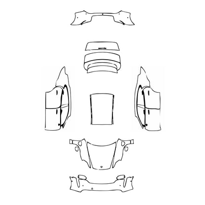 Pre-Cut PPF Porsche Taycan Sedan Taycan 4S 2020 - PPF-Kits