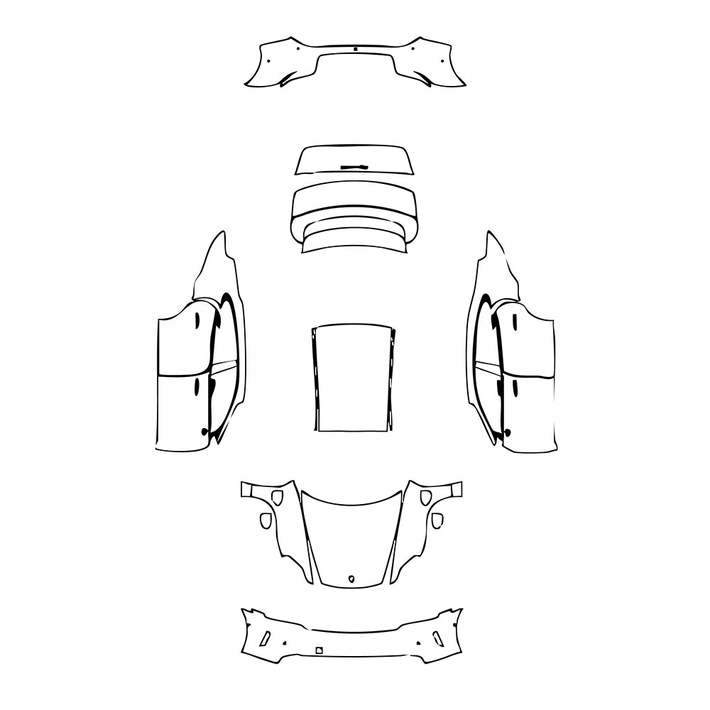 Pre-Cut PPF Porsche Taycan Sedan Taycan 4S 2025 - PPF-Kits