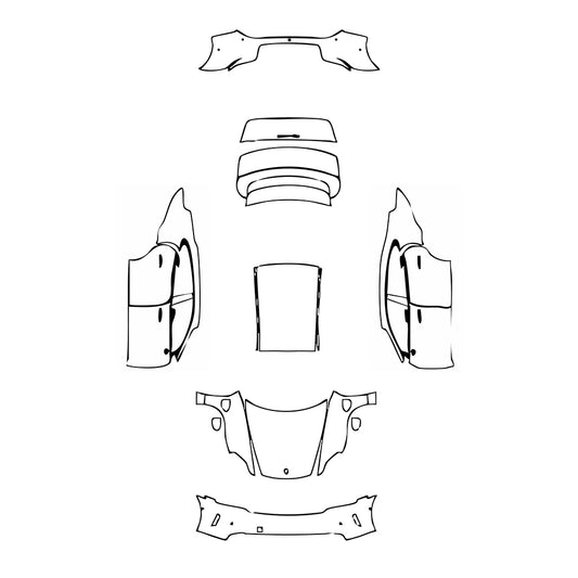Pre-Cut PPF Porsche Taycan Sedan Taycan 4S 2025 - PPF-Kits