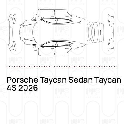 Voorgesneden PPF Porsche Taycan Sedan Taycan 4S 2026