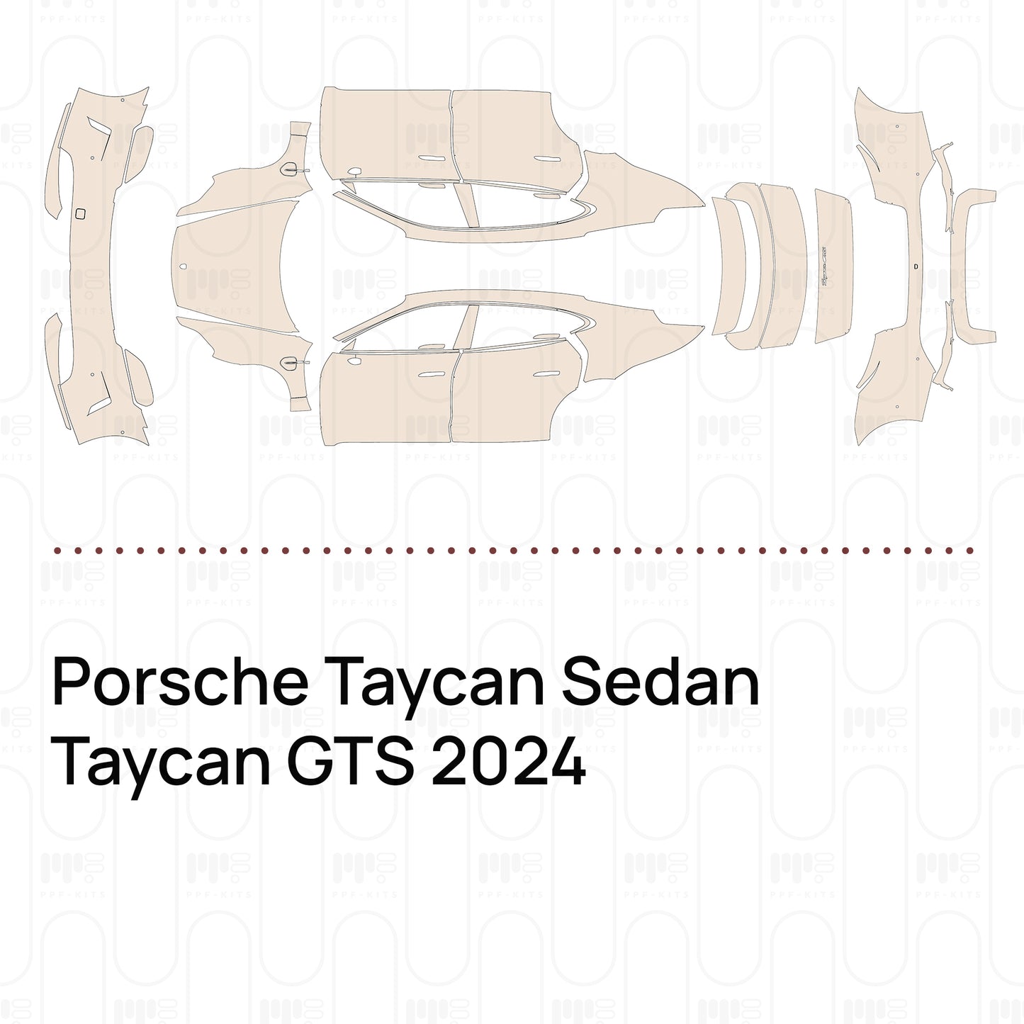Voorgesneden PPF Porsche Taycan Sedan Taycan GTS 2024