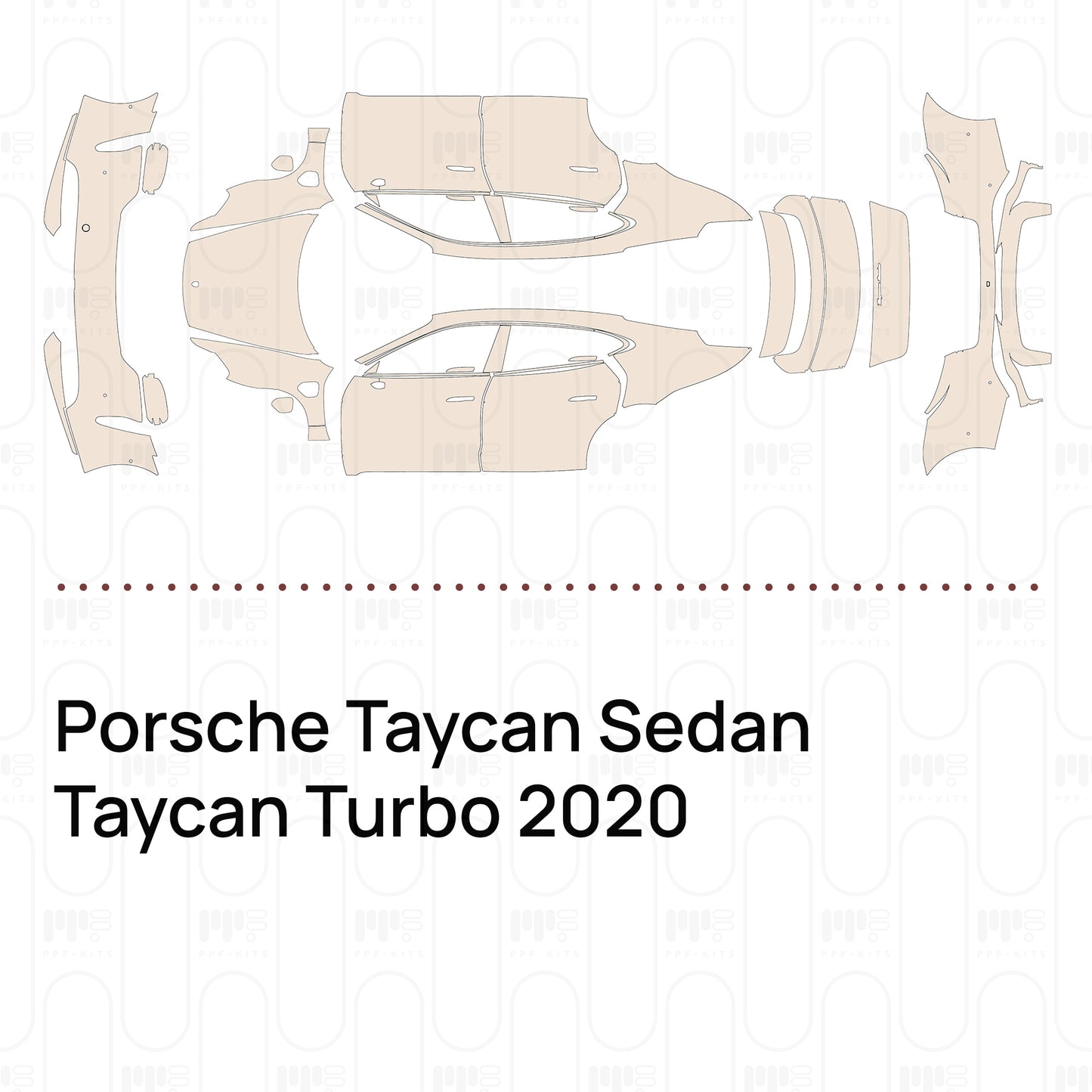 Voorgesneden PPF Porsche Taycan Sedan Taycan Turbo 2020
