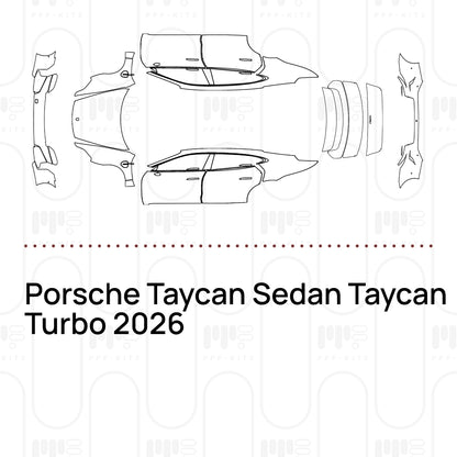 Voorgesneden PPF Porsche Taycan Sedan Taycan Turbo 2026
