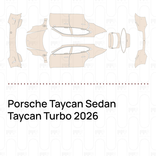 Voorgesneden PPF Porsche Taycan Sedan Taycan Turbo 2026
