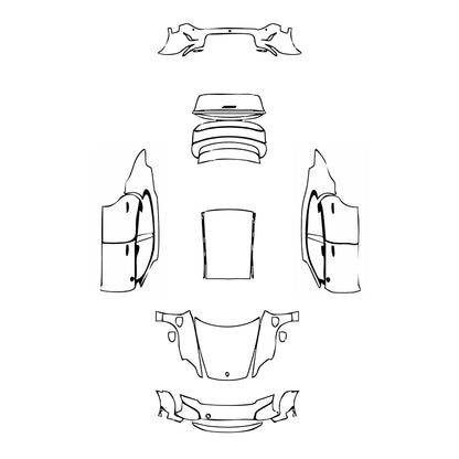 Pre-Cut PPF Porsche Taycan Sedan Taycan Turbo GT 2025 - PPF-Kits