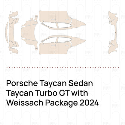 Voorgesneden PPF Porsche Taycan Sedan Taycan Turbo GT with Weissach Package 2024