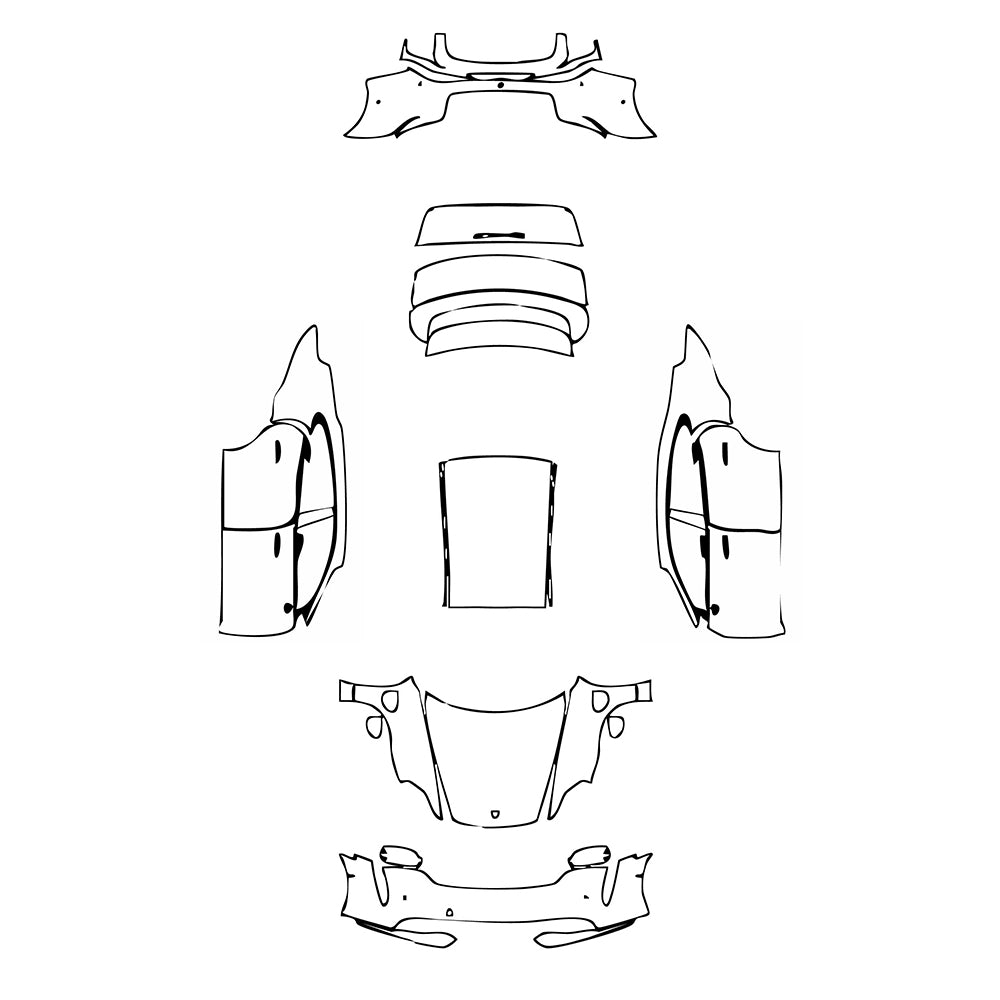 Pre-Cut PPF Porsche Taycan Sedan Taycan Turbo S 2020 - PPF-Kits
