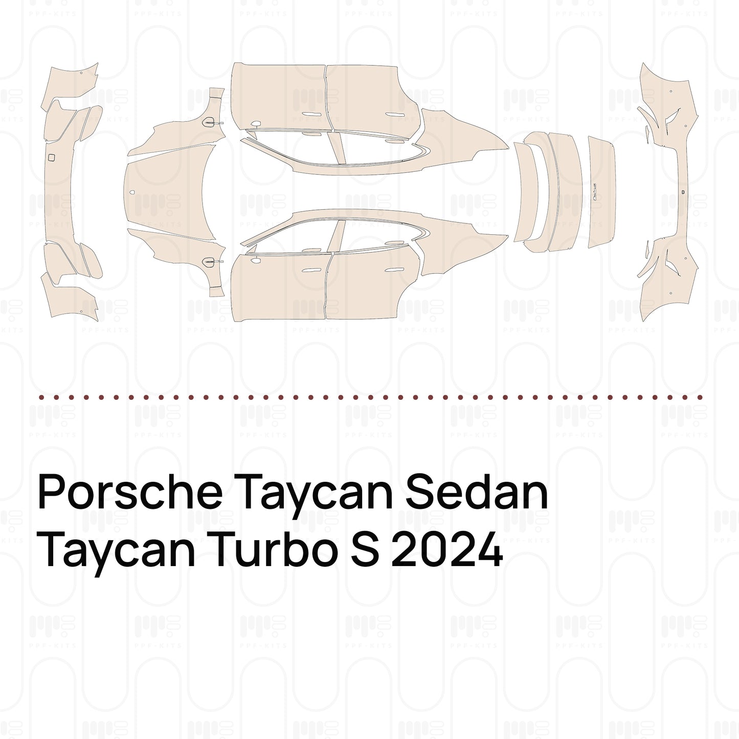 Voorgesneden PPF Porsche Taycan Sedan Taycan Turbo S 2024