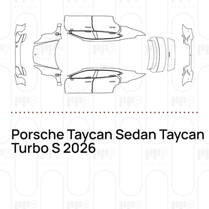 Voorgesneden PPF Porsche Taycan Sedan Taycan Turbo S 2026