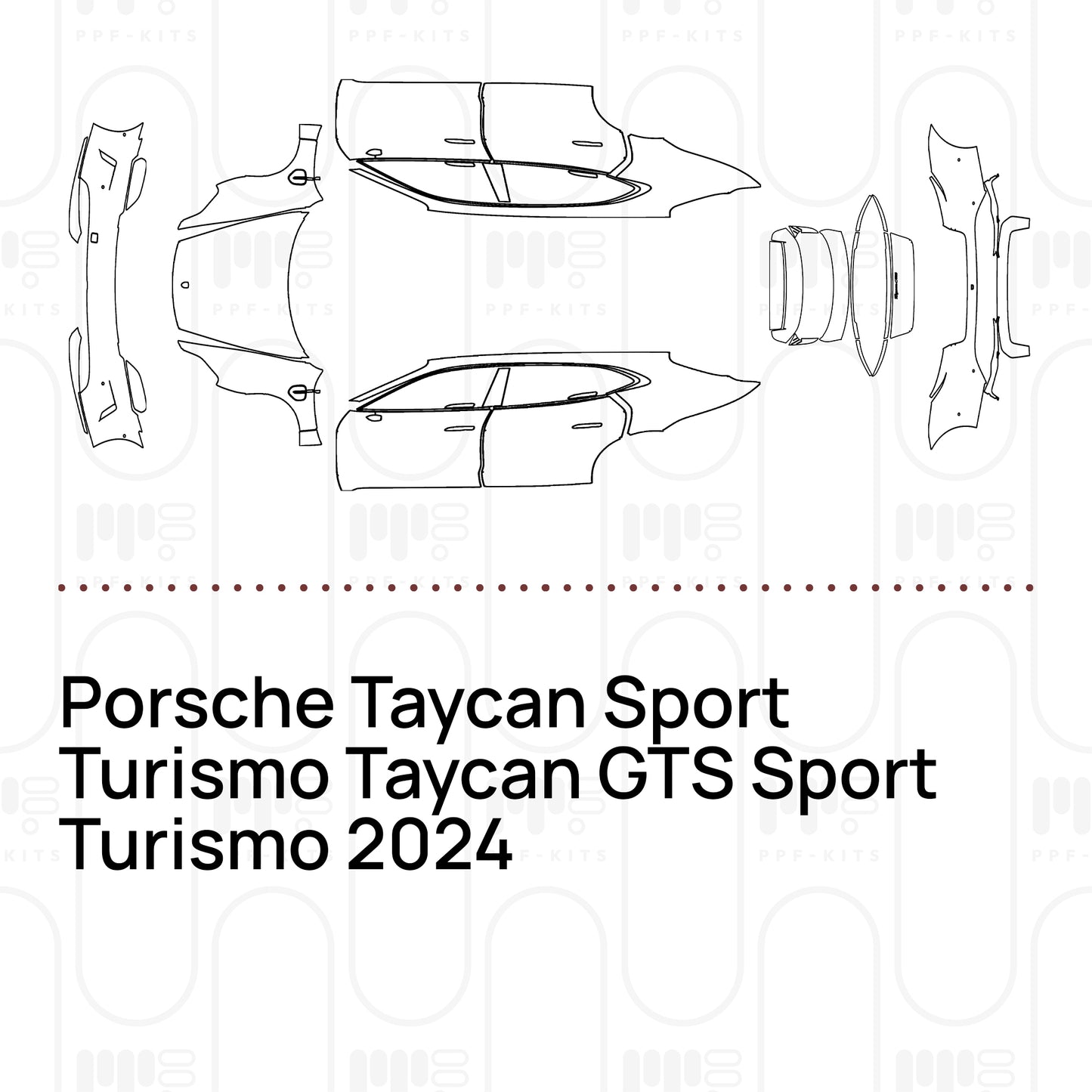 Voorgesneden PPF Porsche Taycan Sport Turismo Taycan GTS Sport Turismo 2024