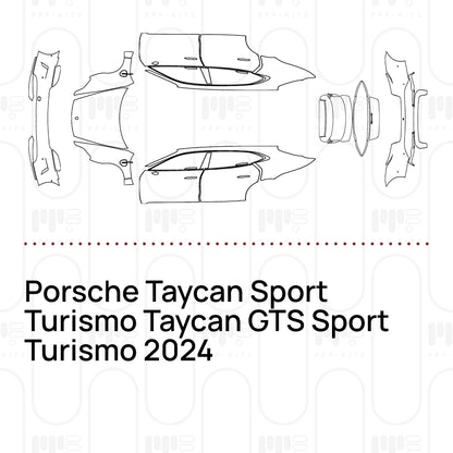 Voorgesneden PPF Porsche Taycan Sport Turismo Taycan GTS Sport Turismo 2024