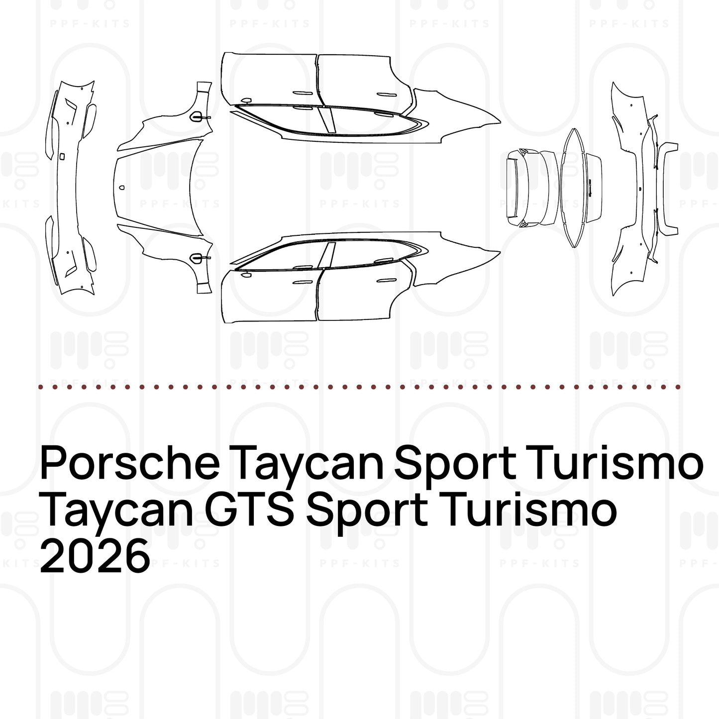 Voorgesneden PPF Porsche Taycan Sport Turismo Taycan GTS Sport Turismo 2026