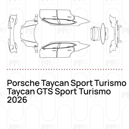 Voorgesneden PPF Porsche Taycan Sport Turismo Taycan GTS Sport Turismo 2026