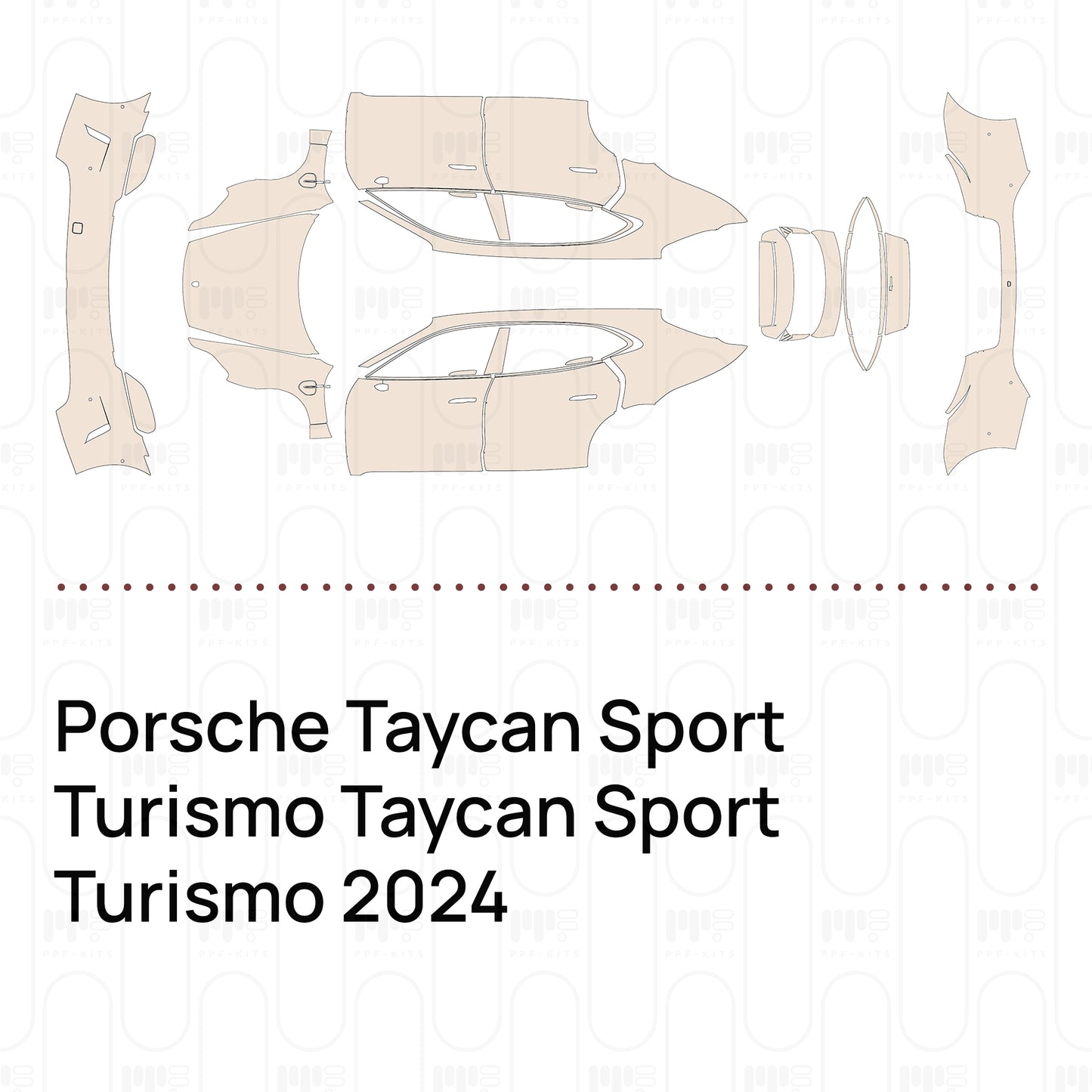 Voorgesneden PPF Porsche Taycan Sport Turismo Taycan Sport Turismo 2024