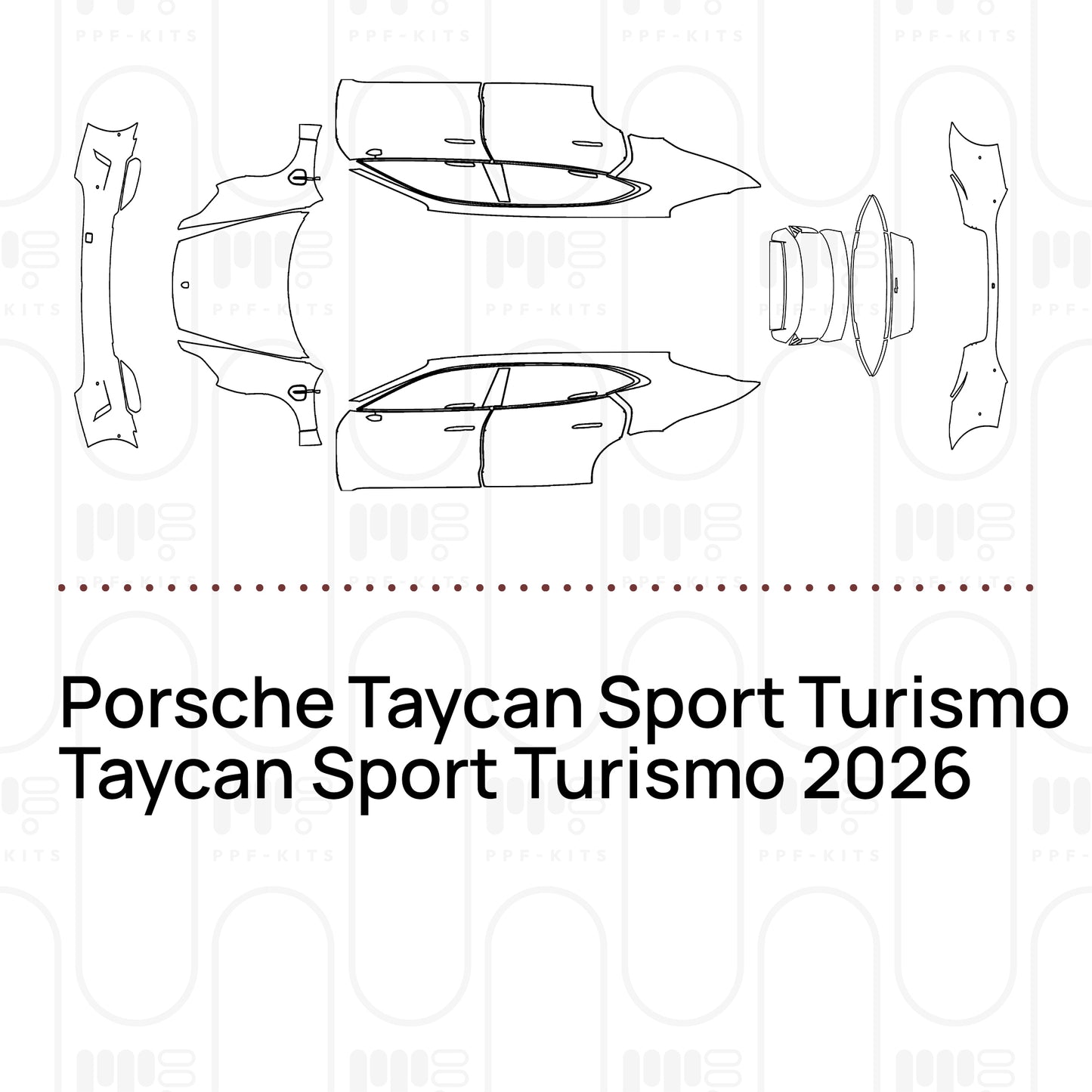 Voorgesneden PPF Porsche Taycan Sport Turismo Taycan Sport Turismo 2026