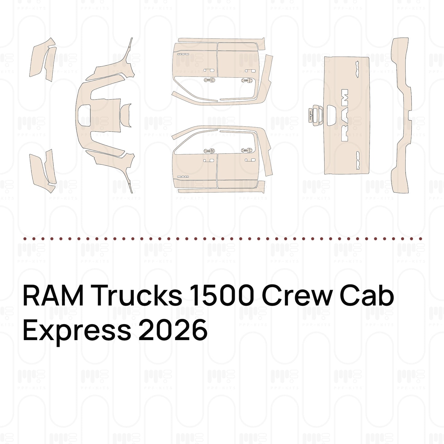Voorgesneden PPF RAM Trucks 1500 Crew Cab Express 2026