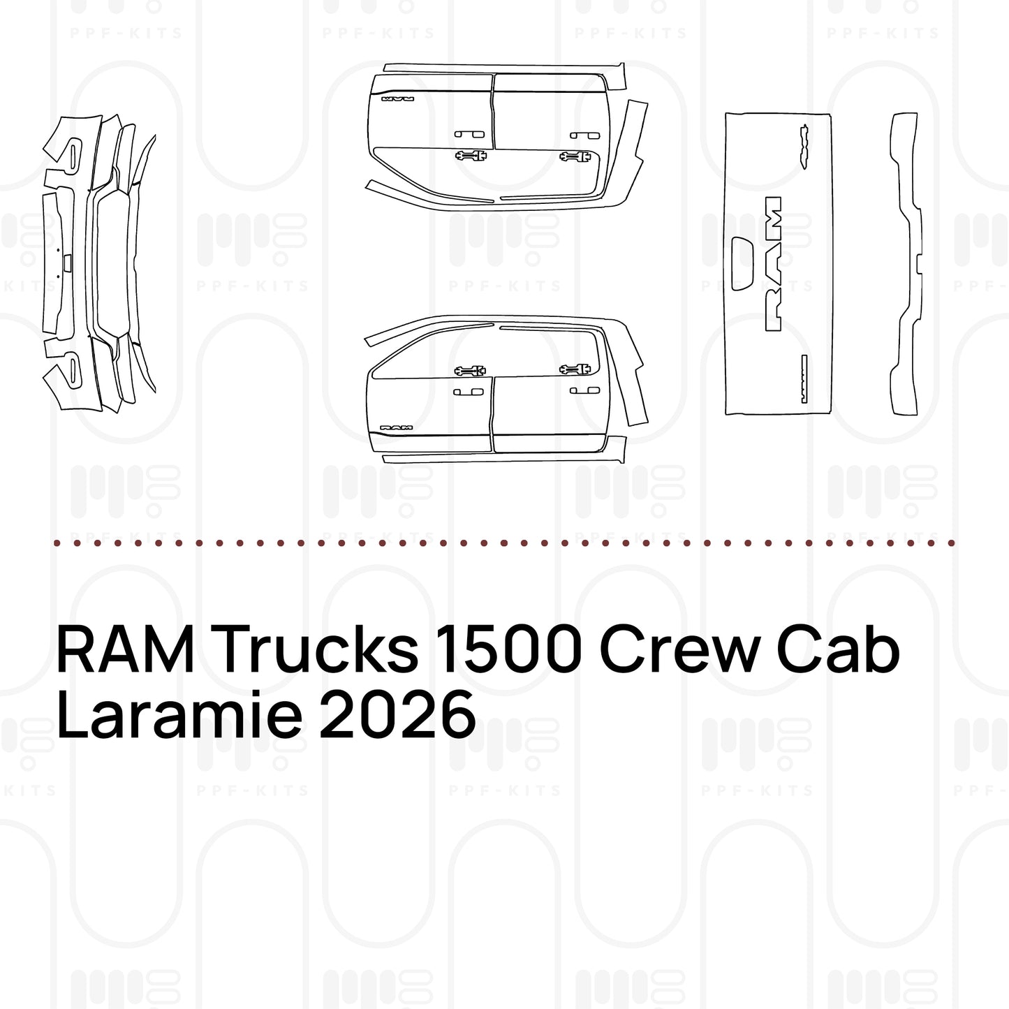 Voorgesneden PPF RAM Trucks 1500 Crew Cab Laramie 2026