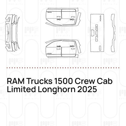 Voorgesneden PPF RAM Trucks 1500 Crew Cab Limited Longhorn 2025