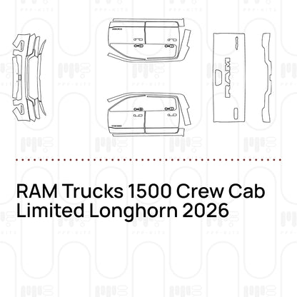 Voorgesneden PPF RAM Trucks 1500 Crew Cab Limited Longhorn 2026