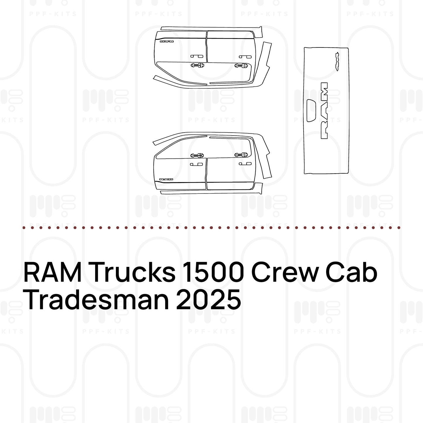 Voorgesneden PPF RAM Trucks 1500 Crew Cab Tradesman 2025