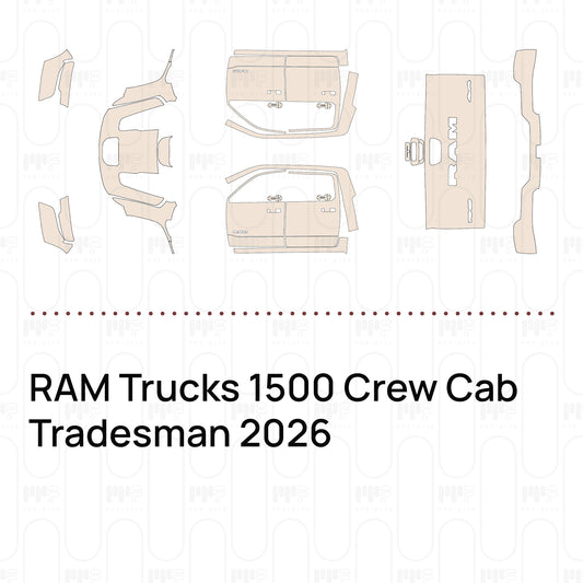 RAM Trucks 1500 Crew Cab Tradesman 2026 – Voorgesneden PPF-lakbeschermingsfolie