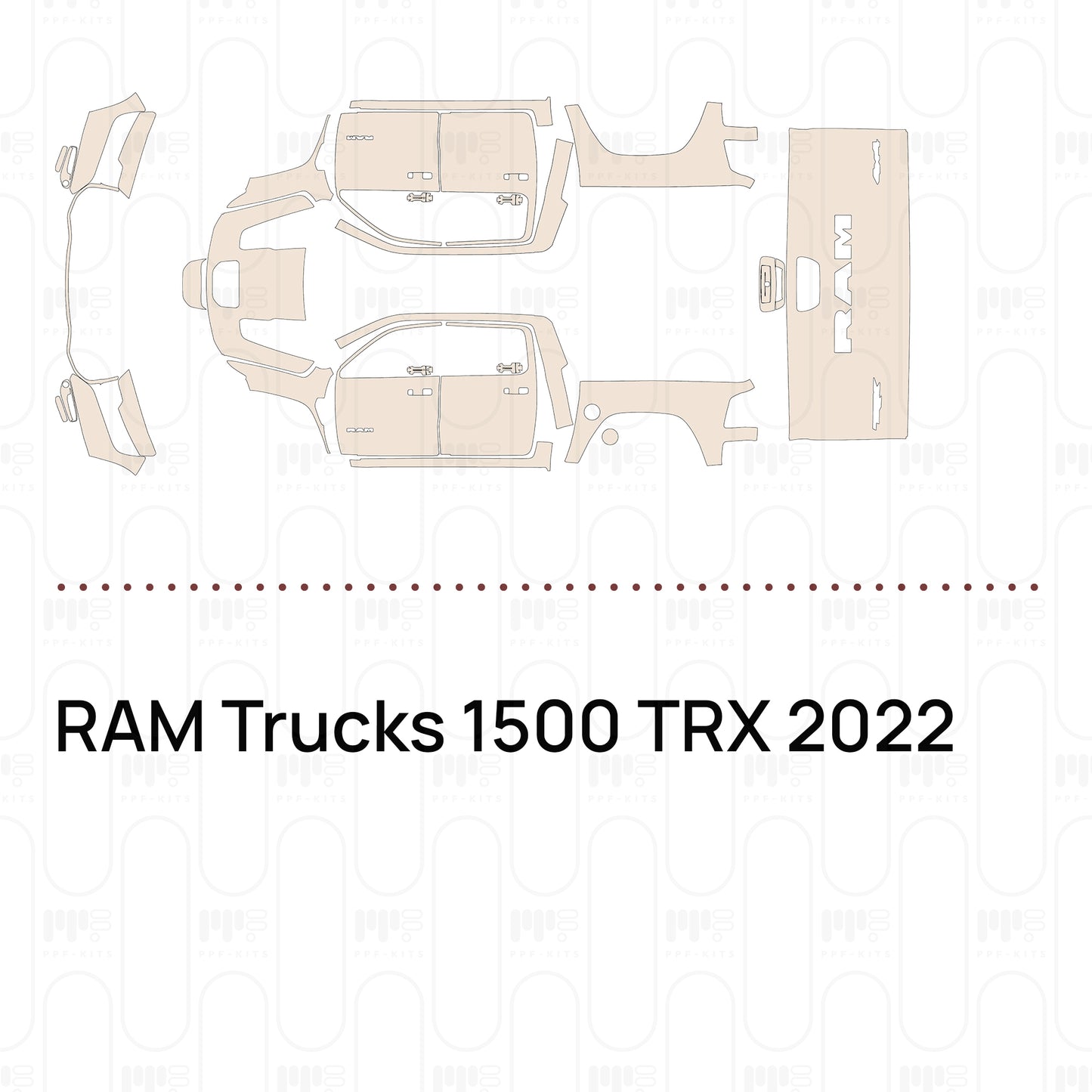 Voorgesneden PPF RAM Trucks 1500 TRX 2022