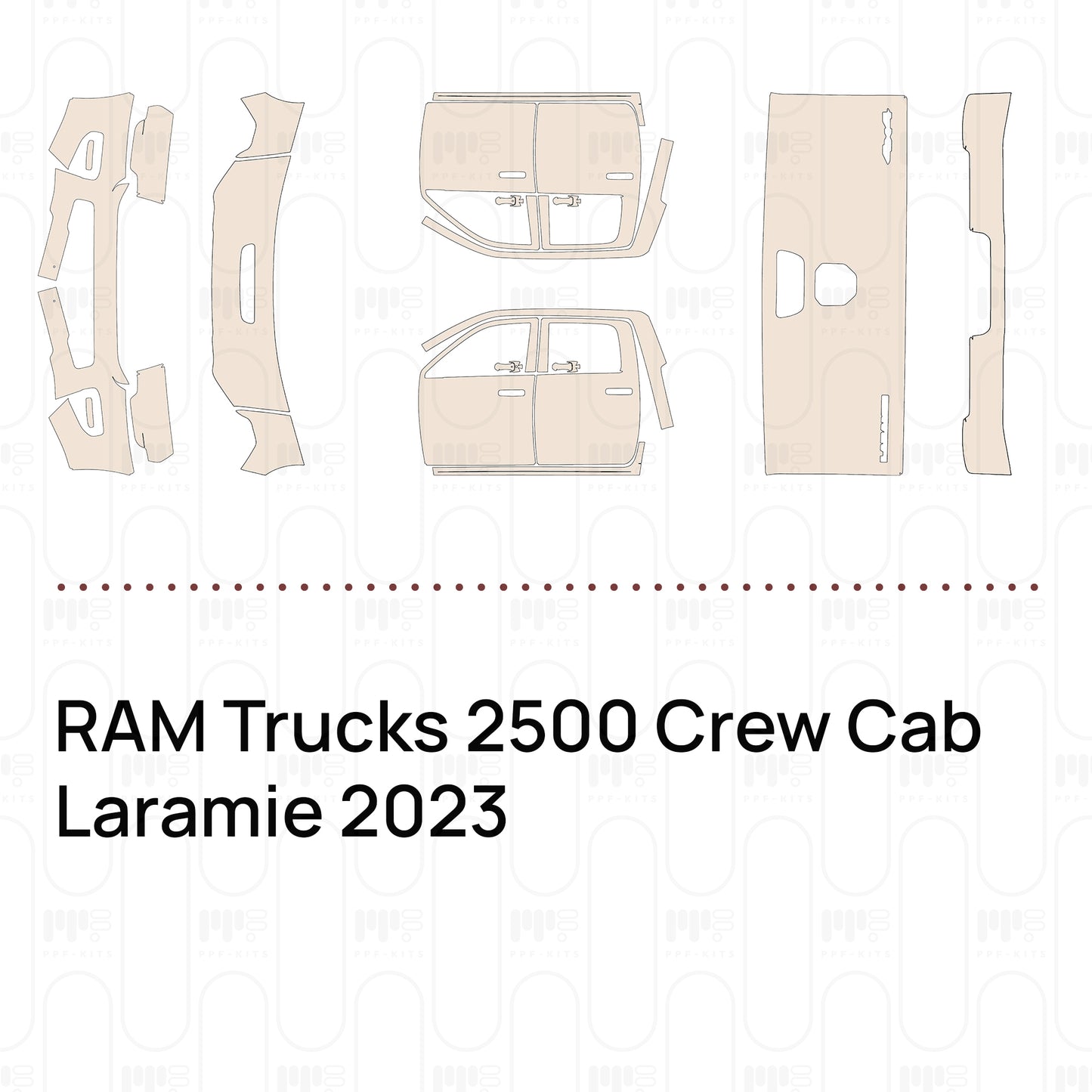 Voorgesneden PPF RAM Trucks 2500 Crew Cab Laramie 2023
